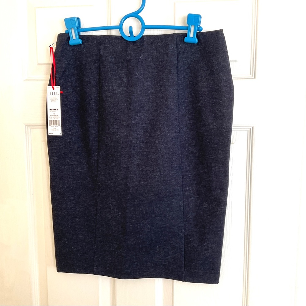 Elle Blue Pencil Skirt NWT Small
